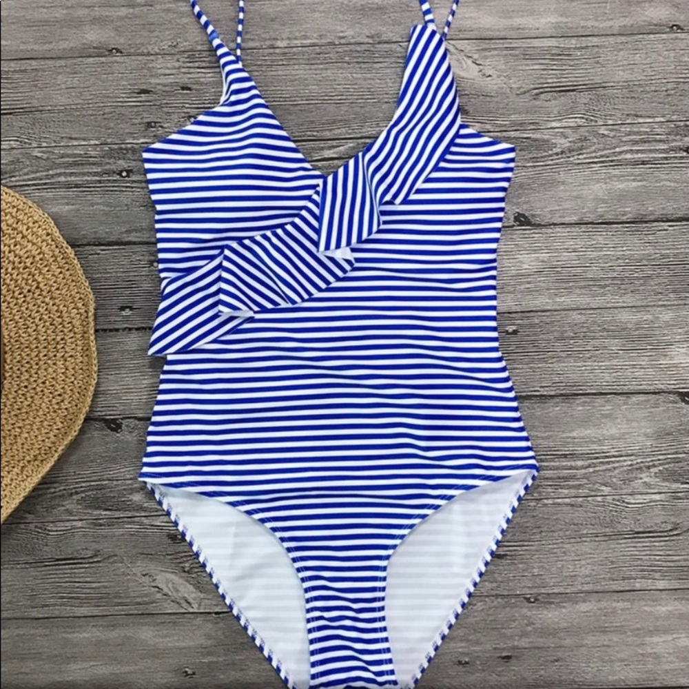 Beautiful striped one piece swimsuit